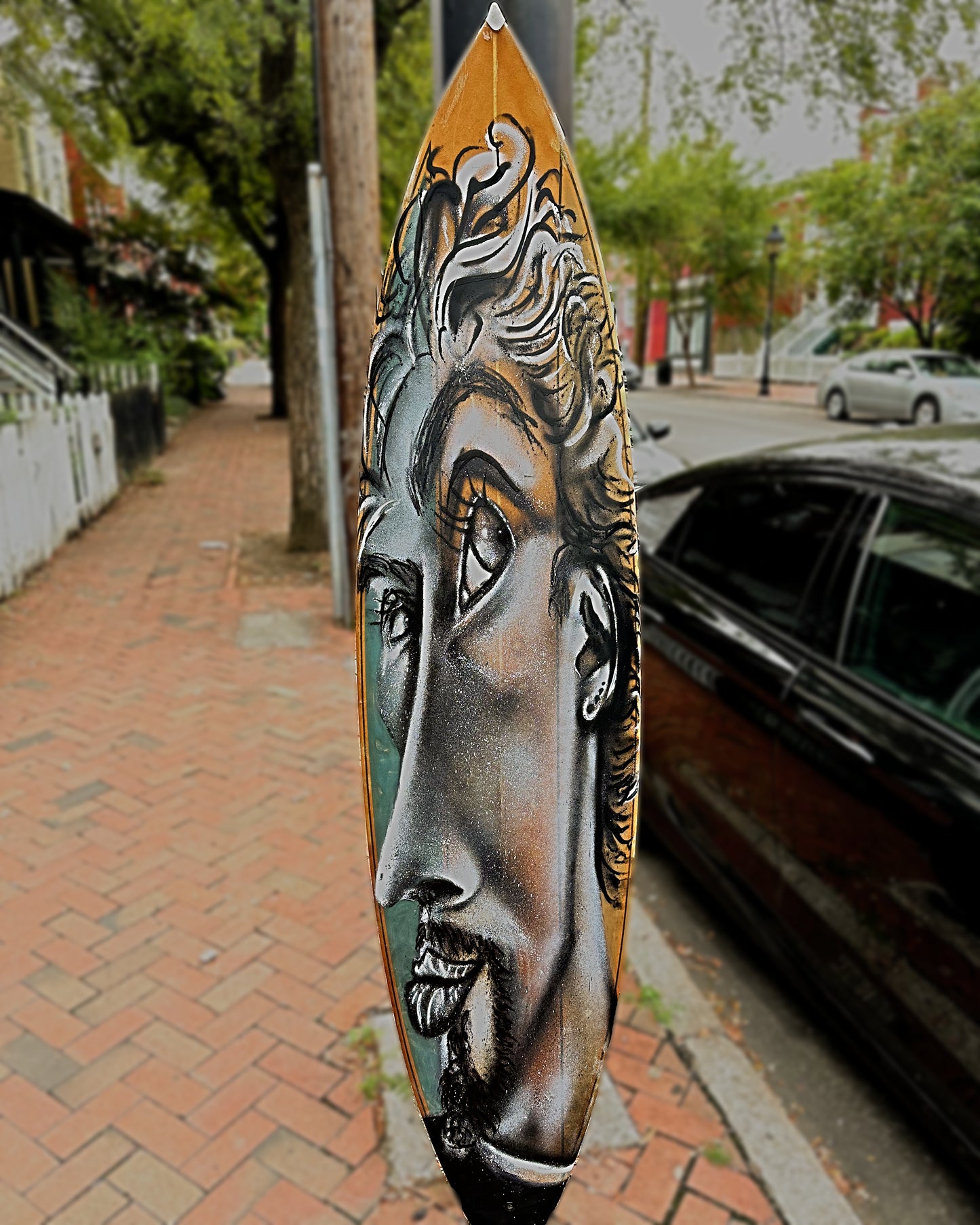 Self-Portrait on Surfboard